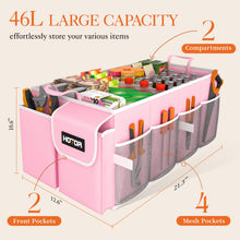 Charger l'image dans la galerie, Lien affilié-  HOTOR Trunk Organizer - Car Organizer, Foldable Trunk organizer for SUVs &amp; Sedans, Car Accessories, Tools, Sundries, 2 Compartments, Black