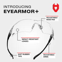 Charger l'image dans la galerie, Lien affilié - NoCry Safety Glasses with Clear Anti Fog Scratch Resistant Wrap-Around Lenses and Non-Slip Grips, UV Protection. Adjustable (Clear, Black &amp; Red)