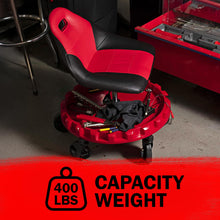 Charger l'image dans la galerie, Lien affilié  - Traxion 2-700 Progear Mobile Rolling Gear Seat W/Equipment Tray and Five All-Terrain 5" Casters