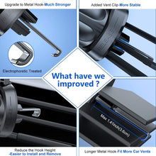 Charger l'image dans la galerie, Lien affilié - Miracase Phone Holder for Car Vent【2026 Wider Clamp &amp; Metal Hook】 Car Phone Holder Mount for Vent Clip Hand Free Cell Phone Car Mount for iPhone 17 Pro Max 16 15 14 13 12 Samsung S25 Car Accesorries