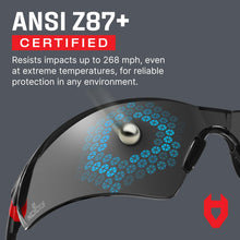 Charger l'image dans la galerie, Lien affilié - NoCry Safety Glasses with Clear Anti Fog Scratch Resistant Wrap-Around Lenses and Non-Slip Grips, UV Protection. Adjustable (Clear, Black &amp; Red)