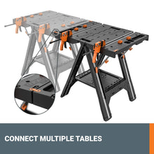 Charger l'image dans la galerie, WORX WX051 Pegasus Folding Work Table with Quick Clamps