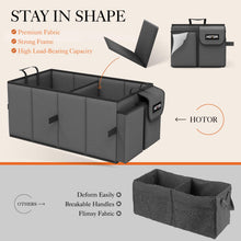Charger l'image dans la galerie, Lien affilié-  HOTOR Trunk Organizer - Car Organizer, Foldable Trunk organizer for SUVs &amp; Sedans, Car Accessories, Tools, Sundries, 2 Compartments, Black
