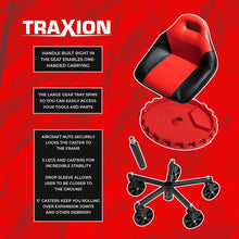 Charger l'image dans la galerie, Lien affilié  - Traxion 2-700 Progear Mobile Rolling Gear Seat W/Equipment Tray and Five All-Terrain 5" Casters