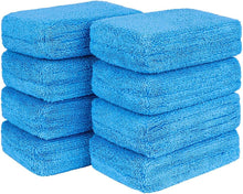 Charger l'image dans la galerie, HOMEXCEL Blue Microfiber Applicator Pads 8 Pack, Scratch-Free Car Wash Sponge for Cleaning, Premium Wax Foam Applicator Pads for Car Detailing, 5”x3”