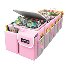 Charger l'image dans la galerie, Lien affilié-  HOTOR Trunk Organizer - Car Organizer, Foldable Trunk organizer for SUVs &amp; Sedans, Car Accessories, Tools, Sundries, 2 Compartments, Black