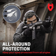 Charger l'image dans la galerie, Lien affilié - NoCry Safety Glasses with Clear Anti Fog Scratch Resistant Wrap-Around Lenses and Non-Slip Grips, UV Protection. Adjustable (Clear, Black &amp; Red)