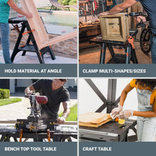Charger l'image dans la galerie, WORX WX051 Pegasus Folding Work Table with Quick Clamps