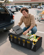 Charger l'image dans la galerie, Lien affilié-  HOTOR Trunk Organizer - Car Organizer, Foldable Trunk organizer for SUVs &amp; Sedans, Car Accessories, Tools, Sundries, 2 Compartments, Black