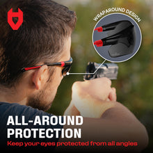 Charger l'image dans la galerie, Lien affilié - NoCry Safety Glasses with Clear Anti Fog Scratch Resistant Wrap-Around Lenses and Non-Slip Grips, UV Protection. Adjustable (Clear, Black &amp; Red)