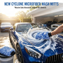 Charger l'image dans la galerie, TAKAVU New Car Wash Mitt, 2 Pack Premium Cyclone Microfiber Washing Gloves, Holds Tons of Sudsy Water for Effective Washing, Machine Washable, Lint Free, Scratch Free (Blue)