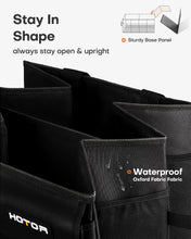 Charger l'image dans la galerie, Lien affilié-  HOTOR Trunk Organizer - Car Organizer, Foldable Trunk organizer for SUVs &amp; Sedans, Car Accessories, Tools, Sundries, 2 Compartments, Black