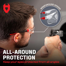 Charger l'image dans la galerie, Lien affilié - NoCry Safety Glasses with Clear Anti Fog Scratch Resistant Wrap-Around Lenses and Non-Slip Grips, UV Protection. Adjustable (Clear, Black &amp; Red)