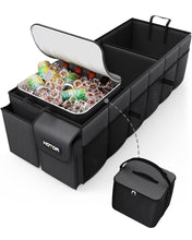 Charger l'image dans la galerie, Lien affilié-  HOTOR Trunk Organizer - Car Organizer, Foldable Trunk organizer for SUVs &amp; Sedans, Car Accessories, Tools, Sundries, 2 Compartments, Black