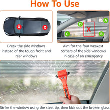 Charger l'image dans la galerie, Lien affilié - Amazon Basics Emergency Seat Belt Cutter and Window Hammer Tool, Car Accessories, 2 Pack