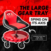 Charger l'image dans la galerie, Lien affilié  - Traxion 2-700 Progear Mobile Rolling Gear Seat W/Equipment Tray and Five All-Terrain 5" Casters