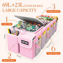 Charger l'image dans la galerie, Lien affilié-  HOTOR Trunk Organizer - Car Organizer, Foldable Trunk organizer for SUVs &amp; Sedans, Car Accessories, Tools, Sundries, 2 Compartments, Black