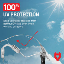 Charger l'image dans la galerie, Lien affilié - NoCry Safety Glasses with Clear Anti Fog Scratch Resistant Wrap-Around Lenses and Non-Slip Grips, UV Protection. Adjustable (Clear, Black &amp; Red)