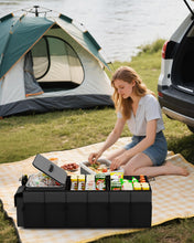 Charger l'image dans la galerie, Lien affilié-  HOTOR Trunk Organizer - Car Organizer, Foldable Trunk organizer for SUVs &amp; Sedans, Car Accessories, Tools, Sundries, 2 Compartments, Black