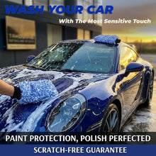 Charger l'image dans la galerie, TAKAVU New Car Wash Mitt, 2 Pack Premium Cyclone Microfiber Washing Gloves, Holds Tons of Sudsy Water for Effective Washing, Machine Washable, Lint Free, Scratch Free (Blue)