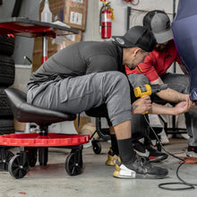 Charger l'image dans la galerie, Lien affilié  - Traxion 2-700 Progear Mobile Rolling Gear Seat W/Equipment Tray and Five All-Terrain 5" Casters
