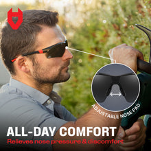 Charger l'image dans la galerie, Lien affilié - NoCry Safety Glasses with Clear Anti Fog Scratch Resistant Wrap-Around Lenses and Non-Slip Grips, UV Protection. Adjustable (Clear, Black &amp; Red)