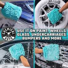 Charger l'image dans la galerie, Chemical Guys Chenille Premium Scratch-Free Microfiber Wash Mitt Green, Great for Cars, Trucks, SUVs, RVs &amp; More (2 Pack)